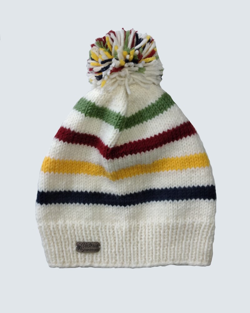 MEN'S KNITTED HAT - OFF WHITE