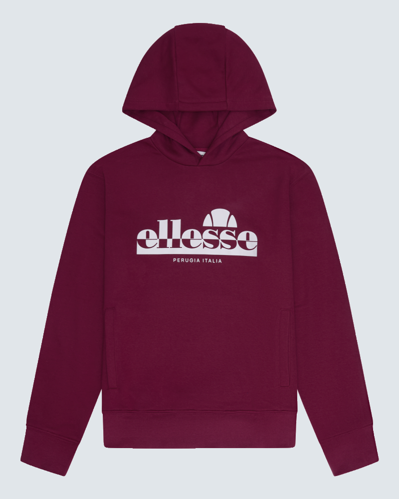 ELLESSE PLERICA OVERHEAD HOODIE - CRIMSOM