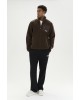 ELLESSE ZERANO FLEECE JACKET - BROWN