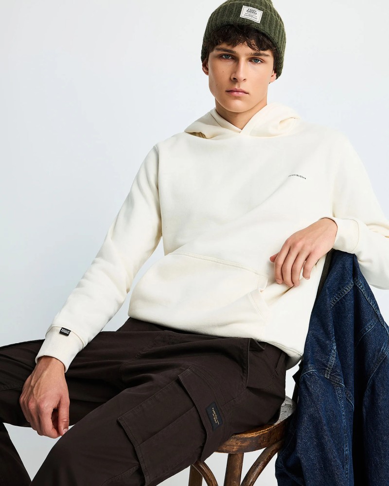 FUNKYBUDDHA ESSENTIAL ΑΝΔΡΙΚΟ HOODIE - CΗALK