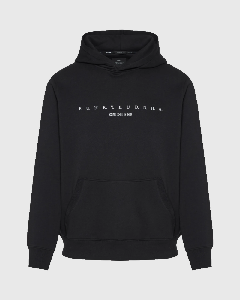 FUNKYBUDDHA LOGO HOODIE- BLACK
