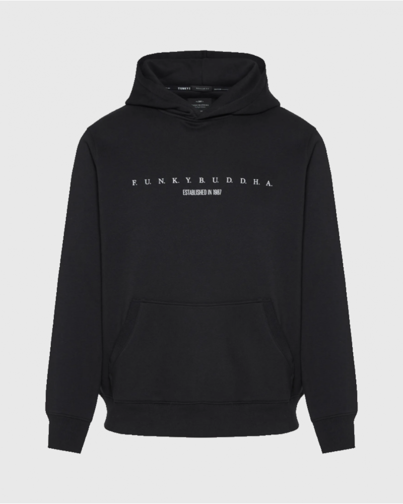 FUNKYBUDDHA LOGO HOODIE- BLACK
