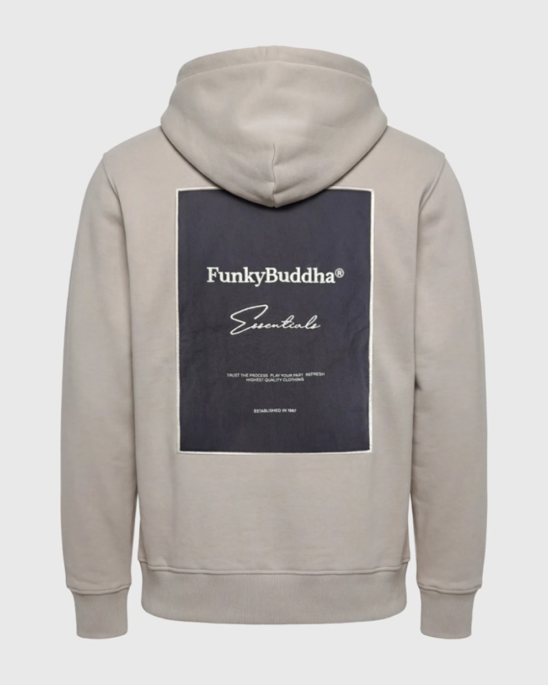 FUNKYBUDDHA HOODIE ΜΕ GRAPHIC PRINT ΣΤΗΝ ΠΛΑΤΗ - FOG
