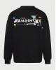 FUNKYBUDDHA ART PRINT KANDINSKY SWEATSHIRT - BLACK