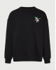 FUNKYBUDDHA ART PRINT KANDINSKY SWEATSHIRT - BLACK