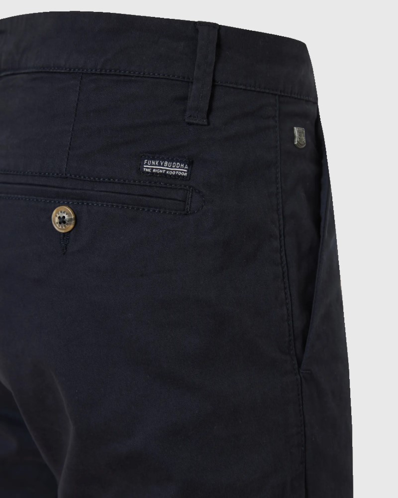 FUNKYBUDDHA COMFORT CHINO PANTS - NAVY