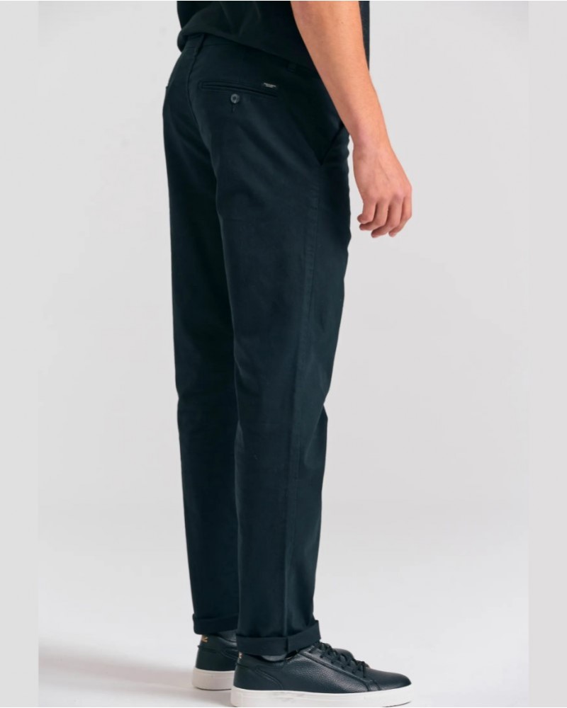 FUNKYBUDDHA COMFORT CHINO PANTS - BLACK
