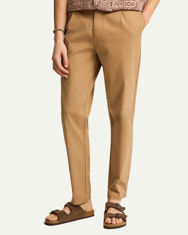 FUNKYBUDDHA ΑΝΔΡΙΚΟ COMFORT CHINO PANTS - BEIGE