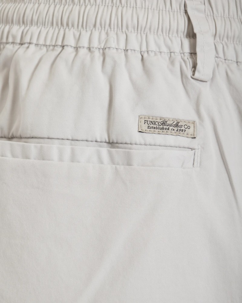FUNKYBUDDHA ΑΝΔΡΙΚΟ COMFORT CHINO PANTS - MIST