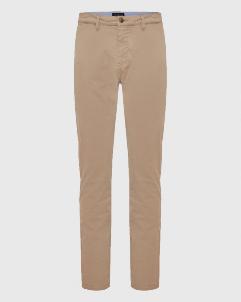 FUNKYBUDDHA COMFORT CHINO PANTS - CIGAR