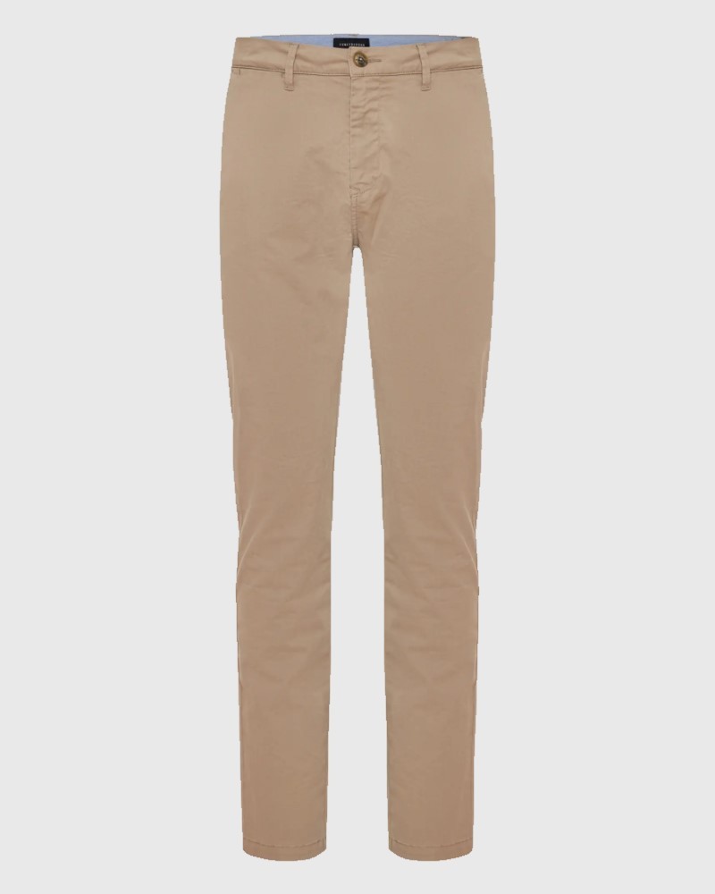 FUNKYBUDDHA COMFORT CHINO PANTS - CIGAR