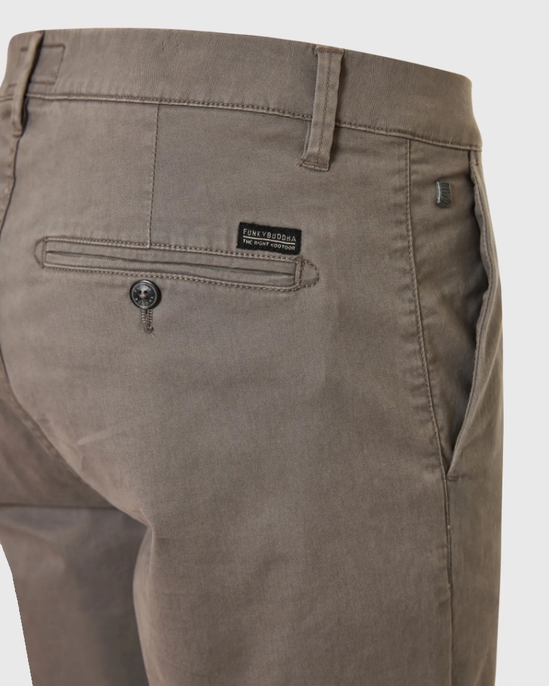 FUNKYBUDDHA COMFORT CHINO PANTS - GREY