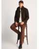 FUNKYBUDDHA ΑΝΔΡΙΚΟ SUEDE JACKET - CHOCOLATE