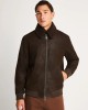 FUNKYBUDDHA ΑΝΔΡΙΚΟ SUEDE JACKET - CHOCOLATE