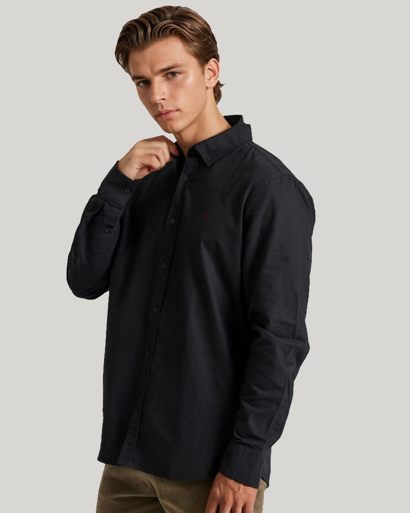 FUNKYBUDDHA BASIC SHIRT - BLACK