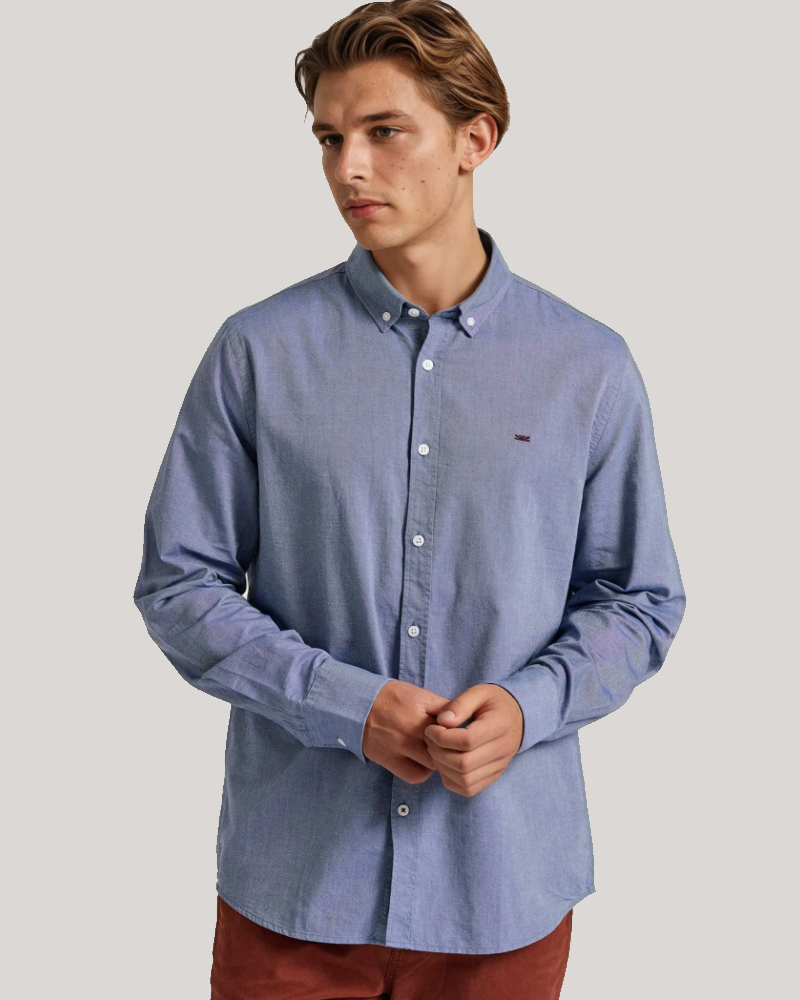 FUNKYBUDDHA BASIC SHIRT - INDIGO