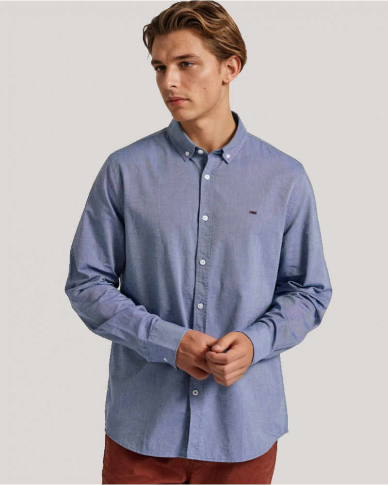 FUNKYBUDDHA BASIC SHIRT - INDIGO
