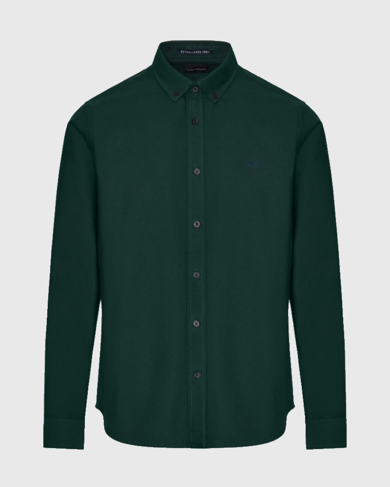 FUNKYBUDDHA BASIC SHIRT - GREEN STORM