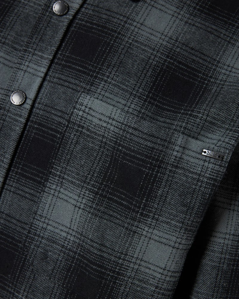 FUNKYBUDDHA ΚΑΡΟ ΠΟΥΚΑΜΙΣΟ FLANNEL - GREY/BLACK