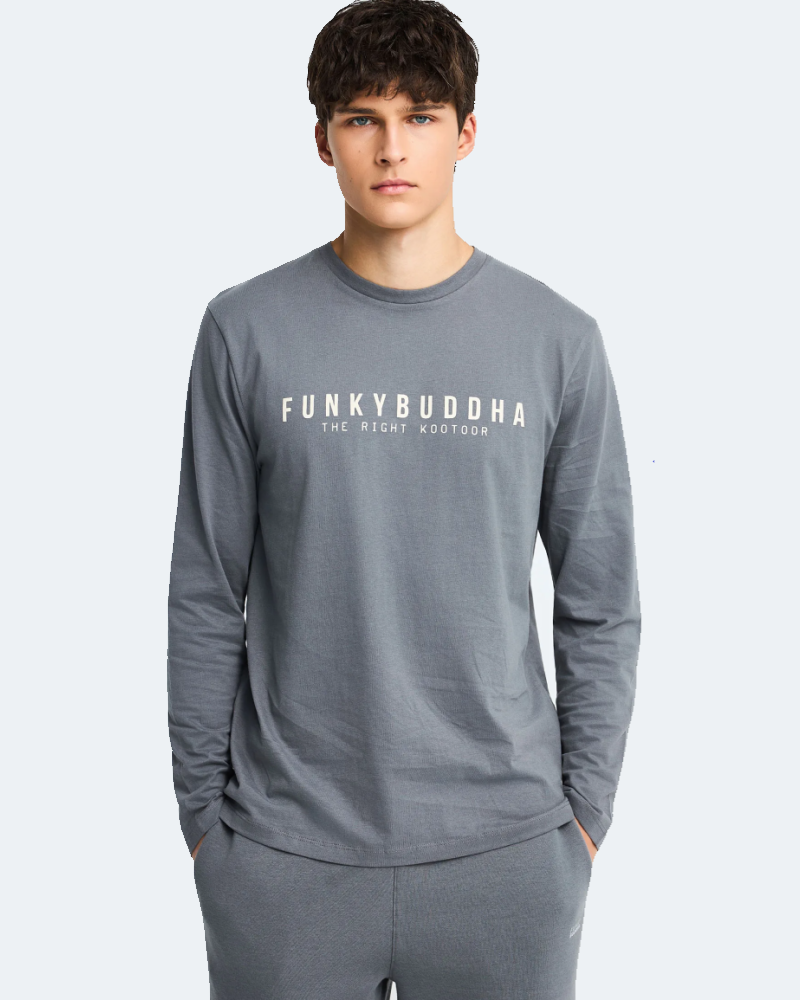 FUNKYBUDDHA ESSENTIAL LONGSLEEVE T-SHIRT - ELEPHANT