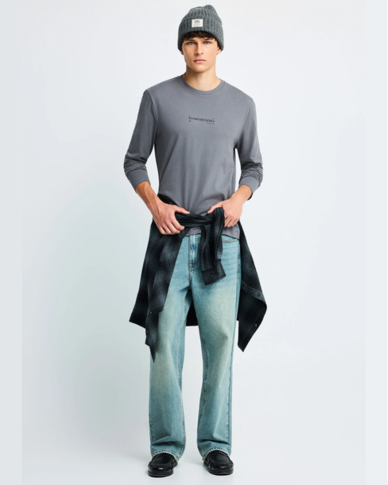 FUNKYBUDDHA ESSENTIAL LONGSLEEVE T-SHIRT - ELEPHANT