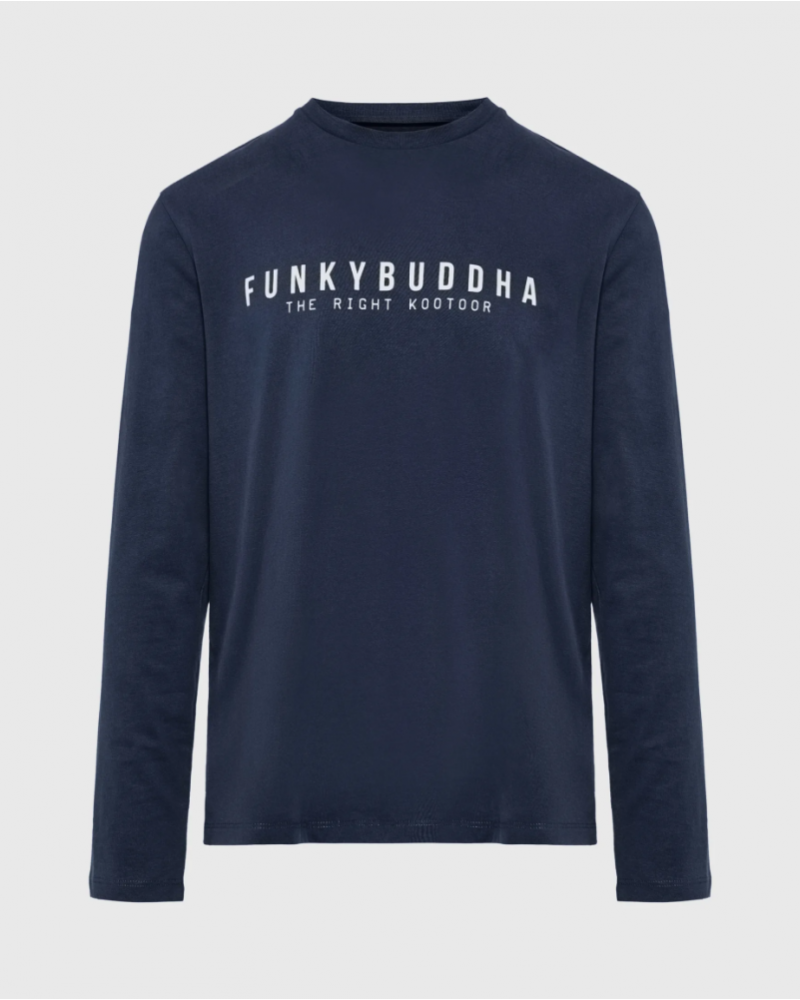 FUNKYBUDDHA ESSENTIAL LONGSLEEVE T-SHIRT - NAVY