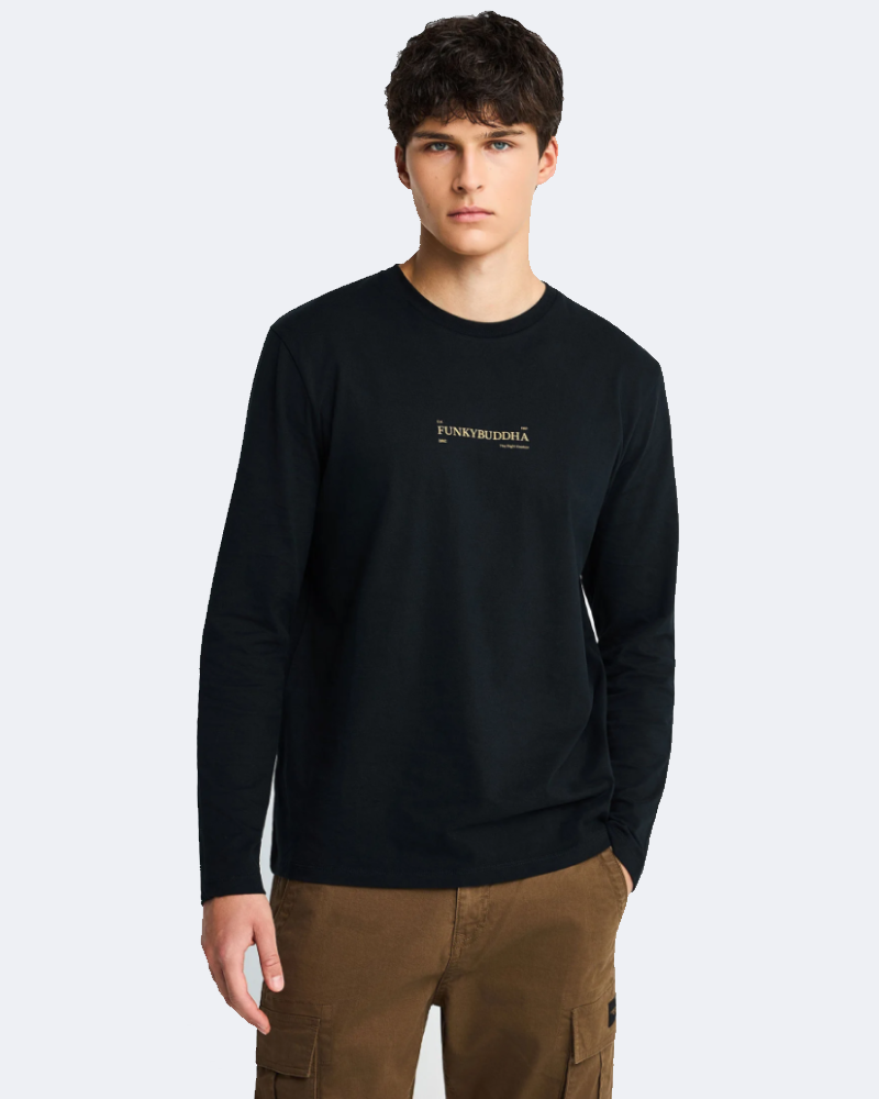 FUNKYBUDDHA ESSENTIAL LONGSLEEVE T-SHIRT - BLACK