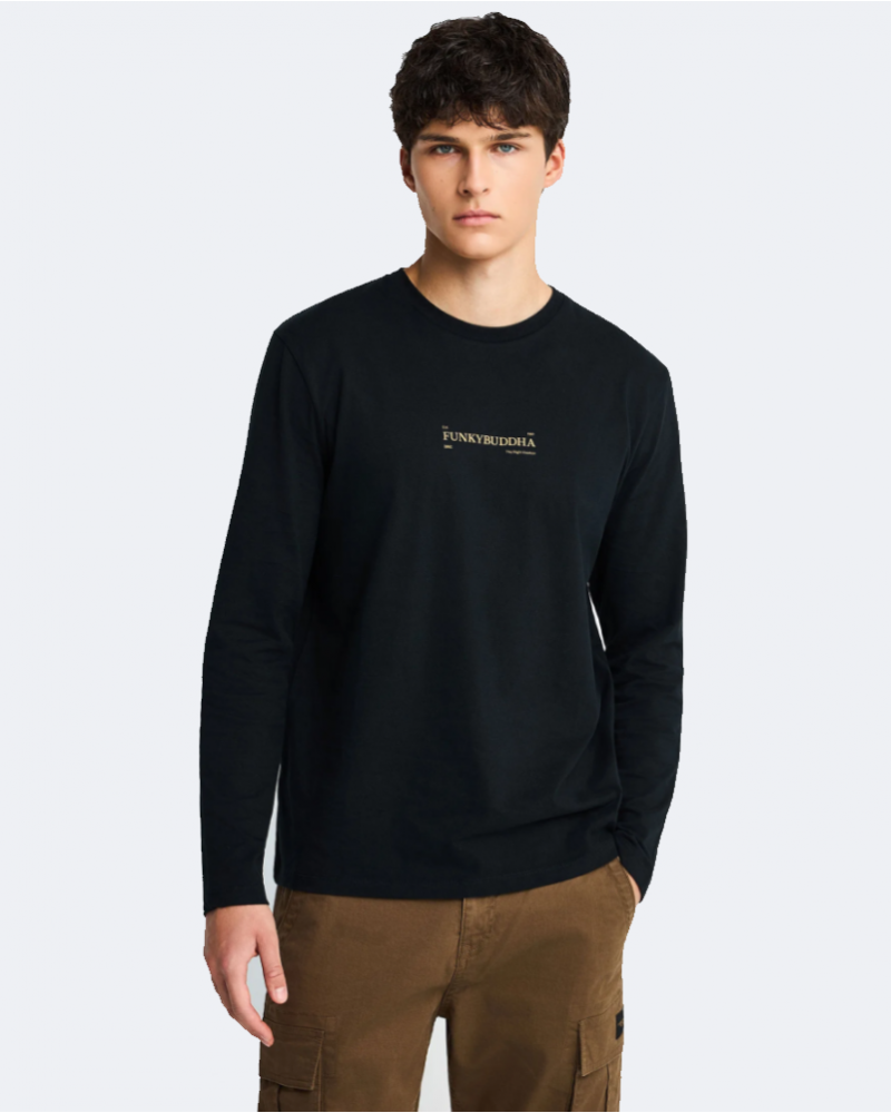 FUNKYBUDDHA ESSENTIAL LONGSLEEVE T-SHIRT - BLACK