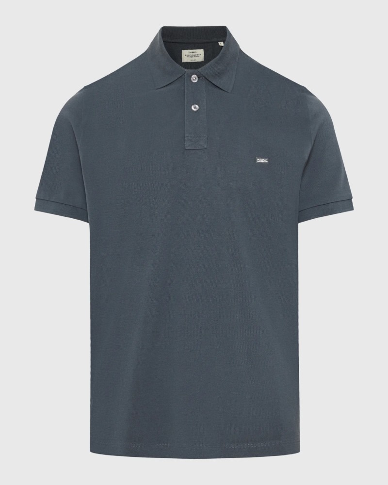 FUNKYBUDDHA POLO ΜΠΛΟΥΖΑ - DK GREY