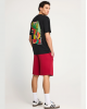 FUNKYBUDDHA T-SHIRT ME ΤΥΠΩΜΑ ΣΤΗΝ ΠΛΑΤΗ - BLACK