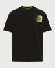 FUNKYBUDDHA T-SHIRT ME ΤΥΠΩΜΑ ΣΤΗΝ ΠΛΑΤΗ - BLACK