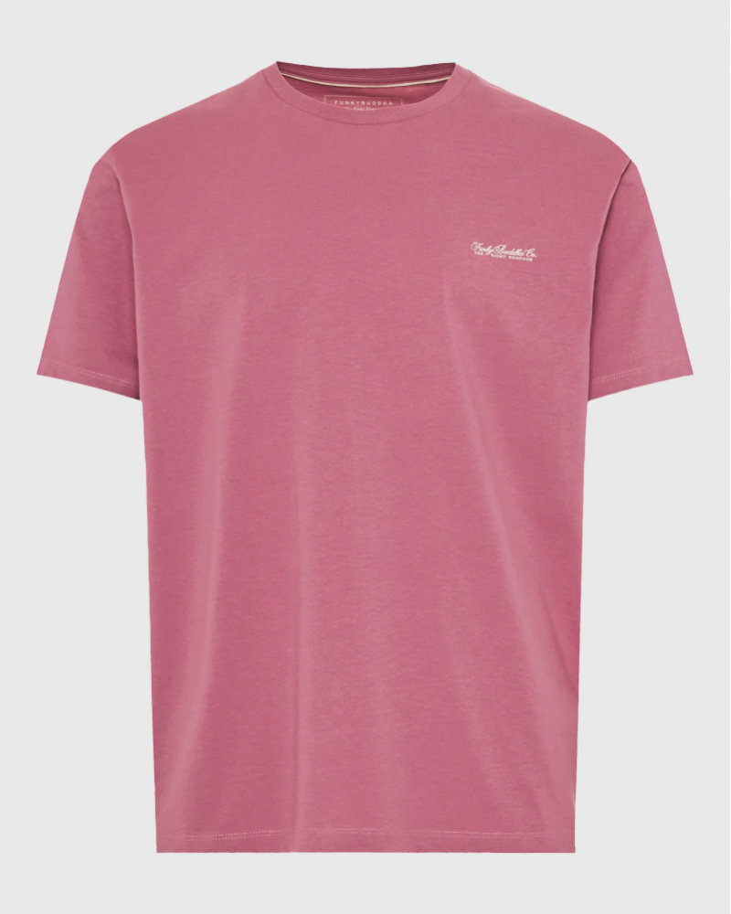 FUNKYBUDDHA BASIC LOGO T-SHIRT - MELLOW MAUVE