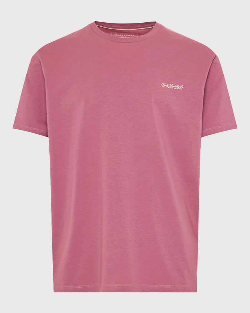 FUNKYBUDDHA BASIC LOGO T-SHIRT - MELLOW MAUVE