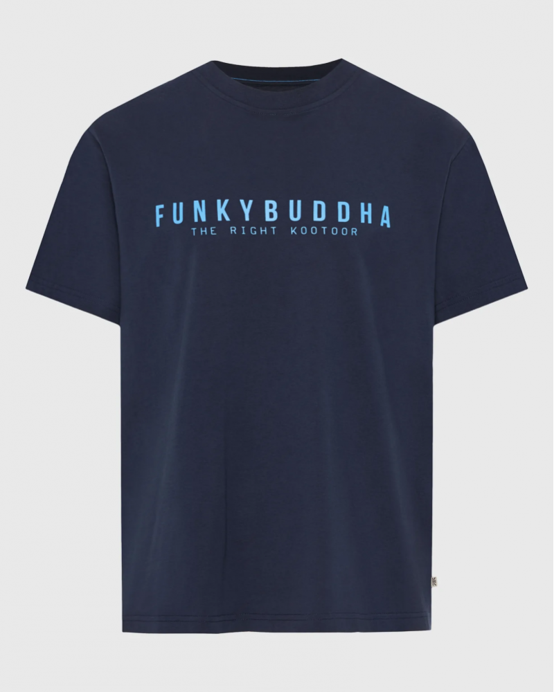 FUNKYBUDDHA BASIC LOGO T-SHIRT - NAVY
