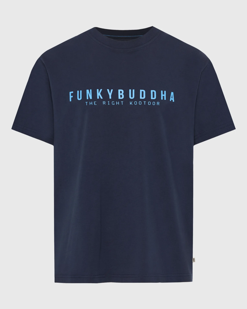 FUNKYBUDDHA BASIC LOGO T-SHIRT - NAVY