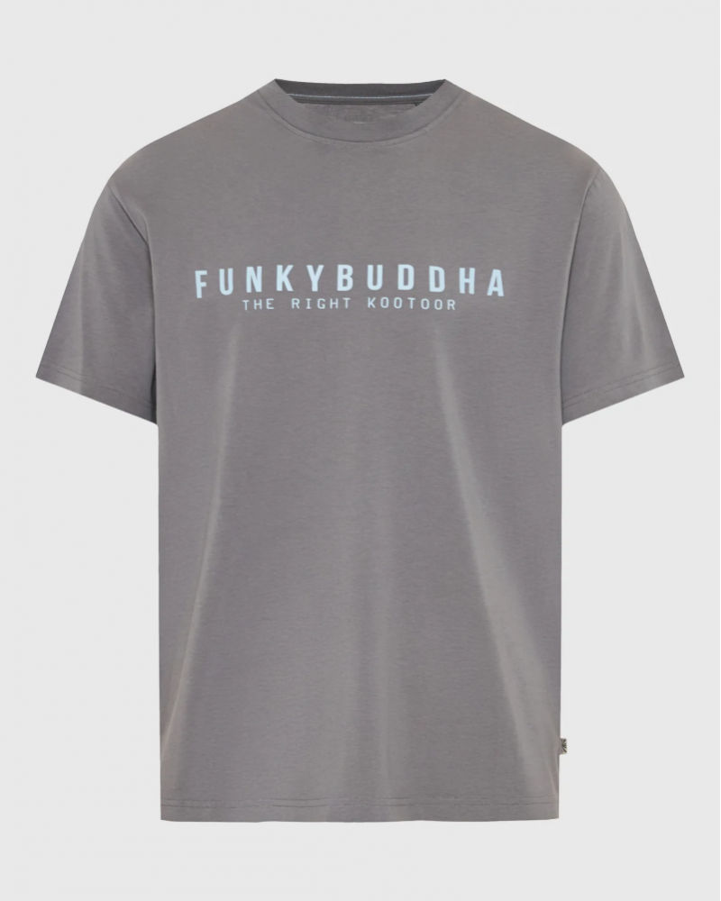 FUNKYBUDDHA BASIC LOGO T-SHIRT - STEEL GREY