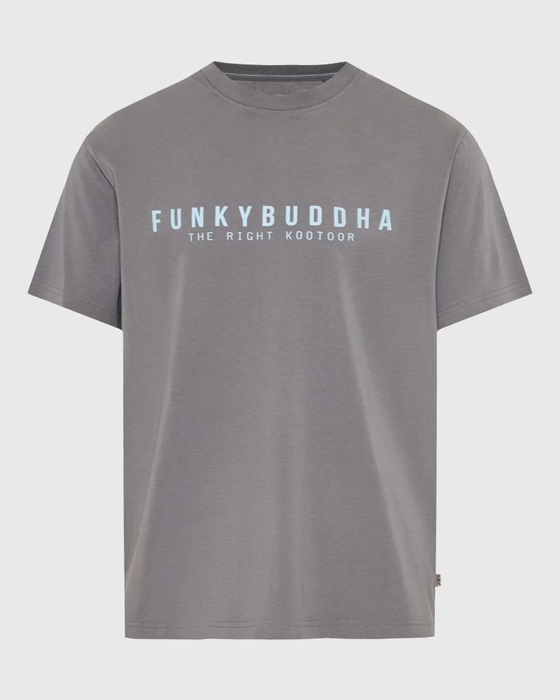 FUNKYBUDDHA BASIC LOGO T-SHIRT - STEEL GREY