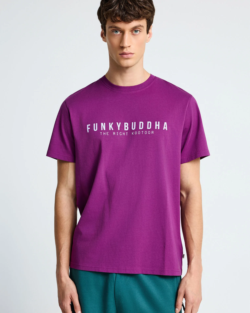 FUNKYBUDDHA BASIC LOGO T-SHIRT - VIOLET