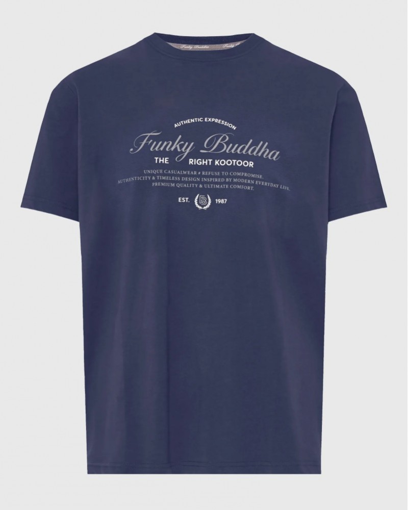 FUNKYBUDDHA LOGO T-SHIRT - NAVY