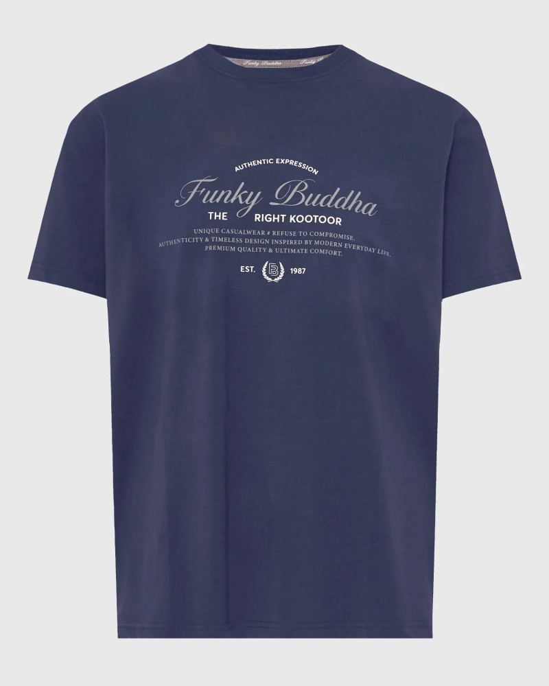 FUNKYBUDDHA LOGO T-SHIRT - NAVY