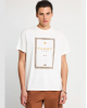 FUNKYBUDDHA T-SHIRT ME ΤΥΠΩΜΑ ΣΤΟ ΣΤΗΘΟΣ - OFF WHITE