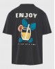 FUNKYBUDDHA T-SHIRT ME ΤΥΠΩΜΑ ΣΤΗΝ ΠΛΑΤΗ - ANTHRACITE
