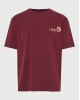 FUNKYBUDDHA T-SHIRT ME ΤΥΠΩΜΑ ΣΤΗΝ ΠΛΑΤΗ - BURGUNDY