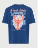FUNKYBUDDHA T-SHIRT ME ΤΥΠΩΜΑ ΣΤΗΝ ΠΛΑΤΗ - BLUE