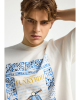 FUNKYBUDDHA T-SHIRT ME ΤΥΠΩΜΑ ΣΤΟ ΣΤΗΘΟΣ - WHITE
