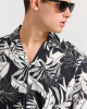 FUNKYBUDDHA ALL OVER PRINT SHIRT - BLACK