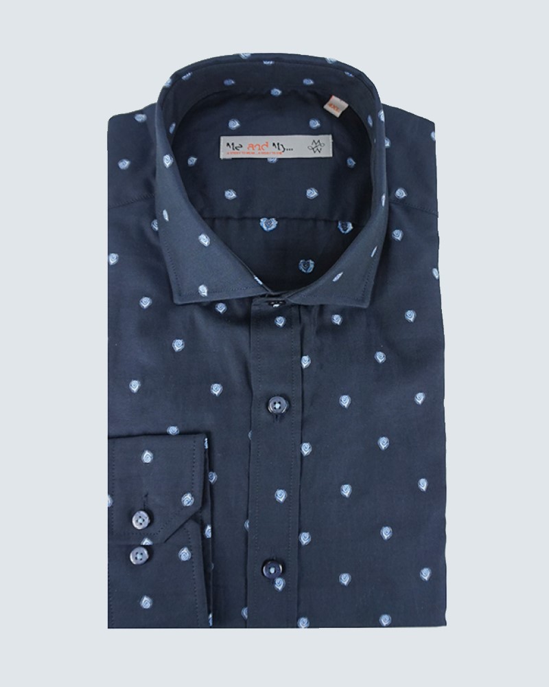 ME & MY ALL OVER PRINT SHIRT - NAVY