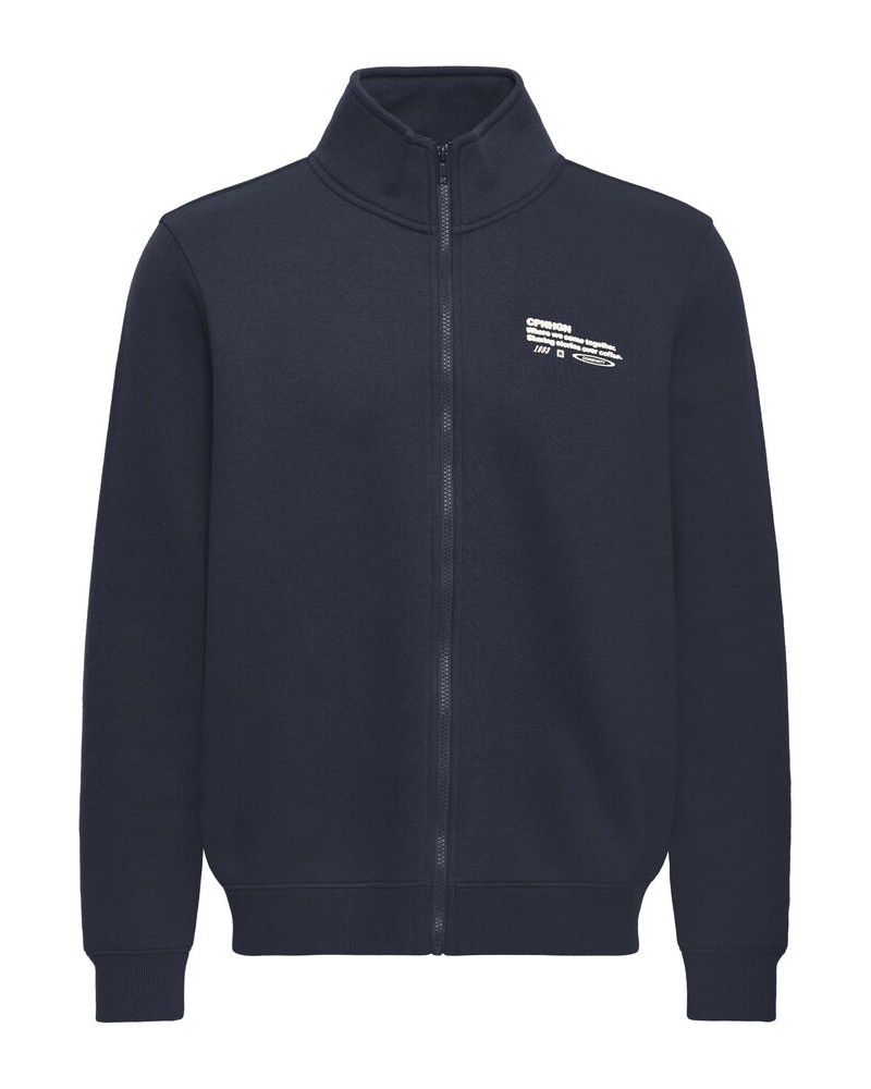 BLEND COPENHAGEN ZIP SWEATSHIRT - NAVY