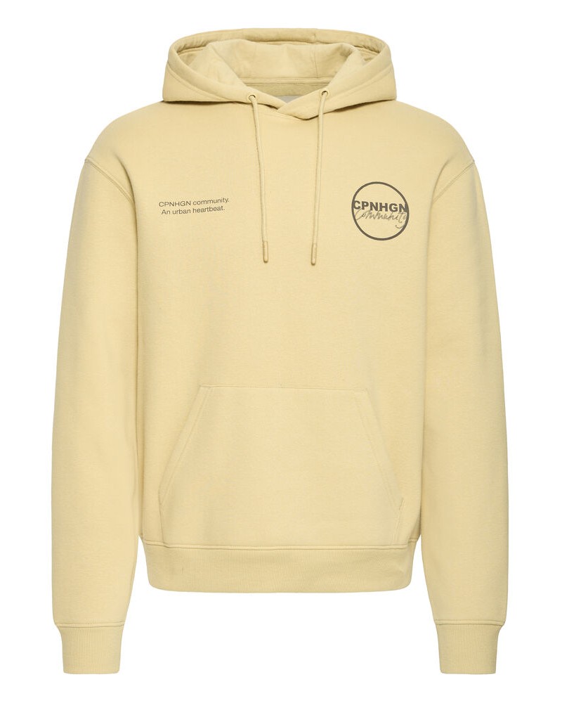 BLEND COPENHAGEN GRAPHIC HOODIE - OCHER