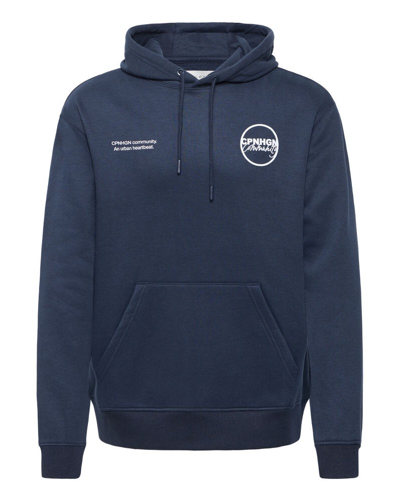 BLEND COPENHAGEN GRAPHIC HOODIE - NAVY